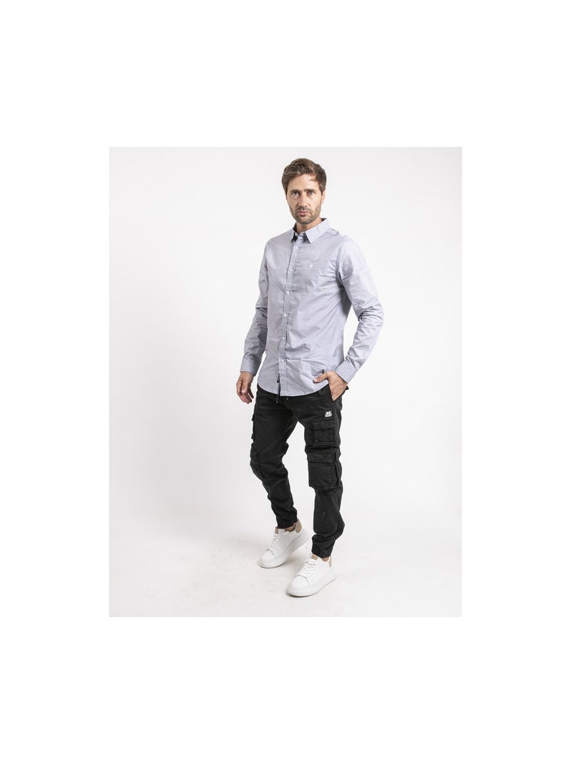 Tivamor shirt met lange mouwen van puur katoen Blauw - Kiabi