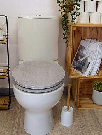 Toiletbril uni CALVI in gecomprimeerd MDF – Soft-close – Future Home
