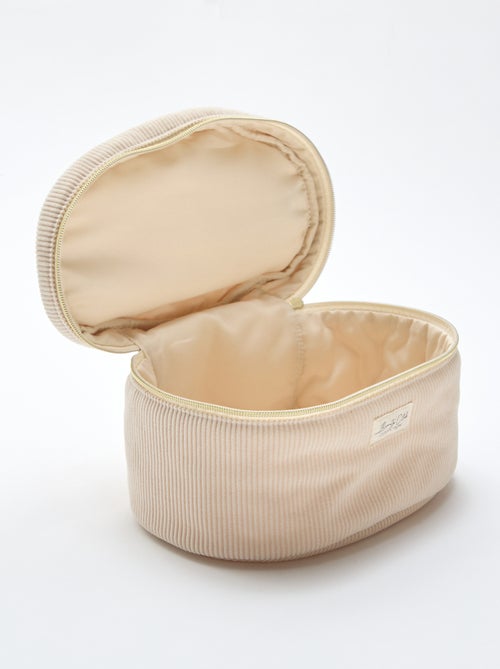 Toilettas - Beautycase van ribstof - Kiabi