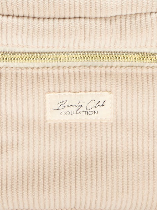 Toilettas - Beautycase van ribstof - Kiabi