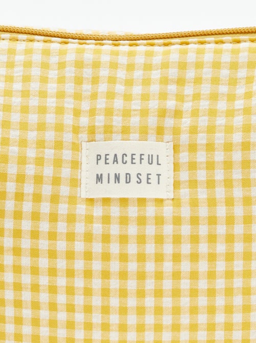 Toilettas met vichyruitje en sierrandje - Kiabi