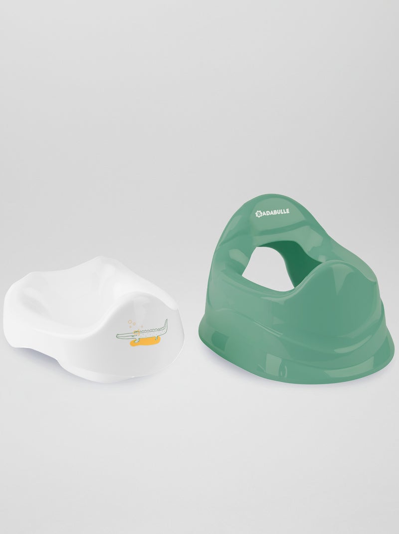 Toilettrainer 'Badabulle' groen / wit - Kiabi