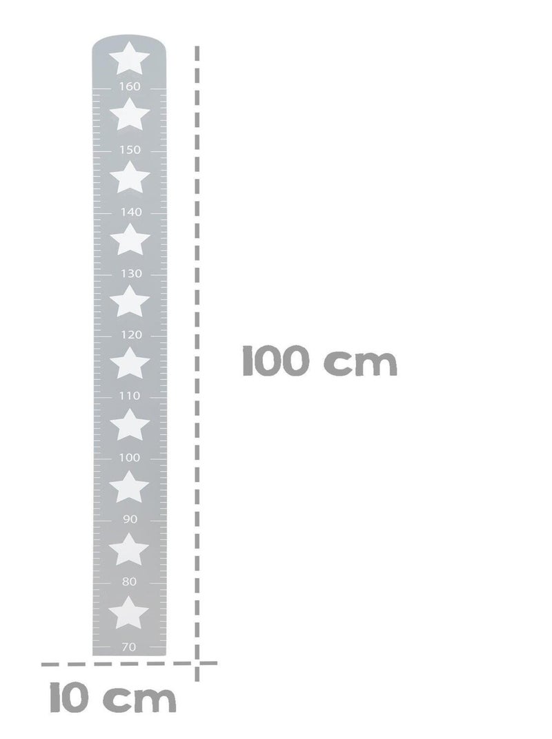 Toise murale étoilée en bois 'Little Stars' - ROBA Gris - Kiabi