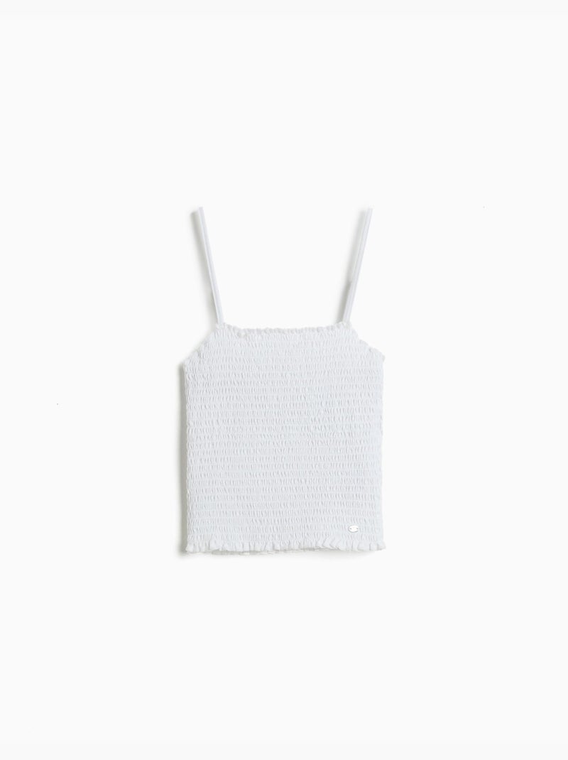 Toit froncé en smock, mo fashion Blanc - Kiabi