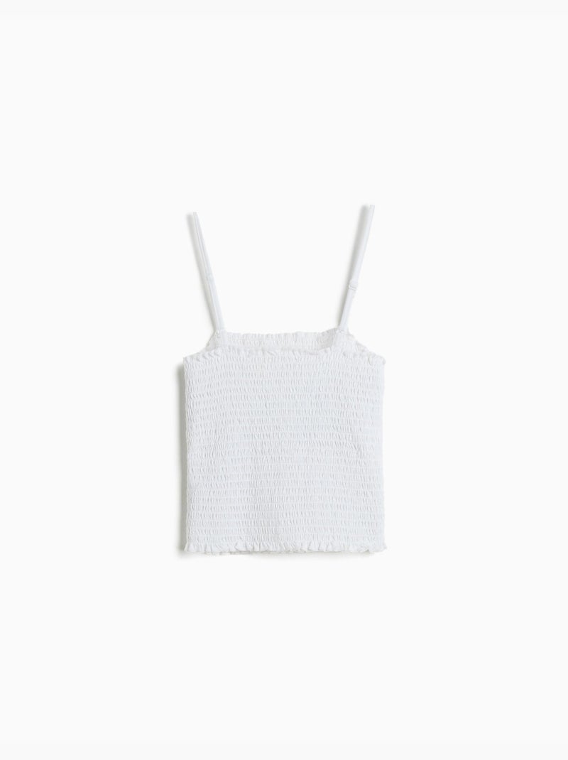 Toit froncé en smock, mo fashion Blanc - Kiabi