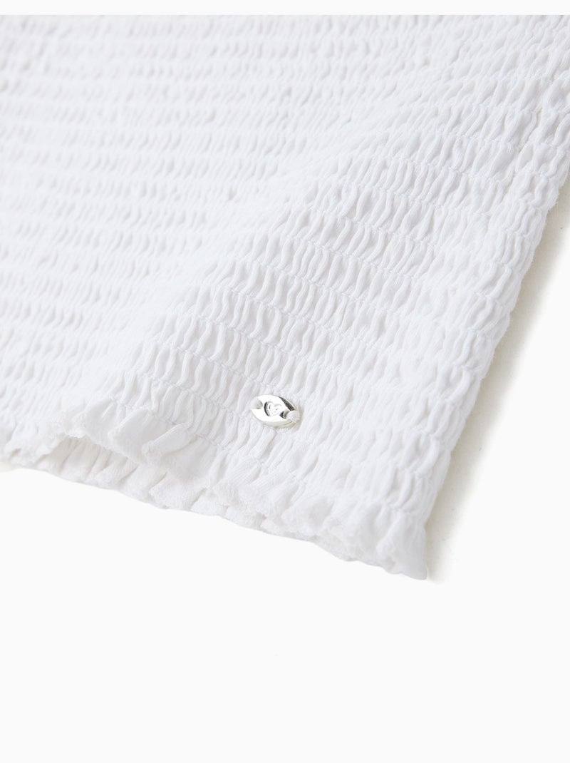 Toit froncé en smock, mo fashion Blanc - Kiabi