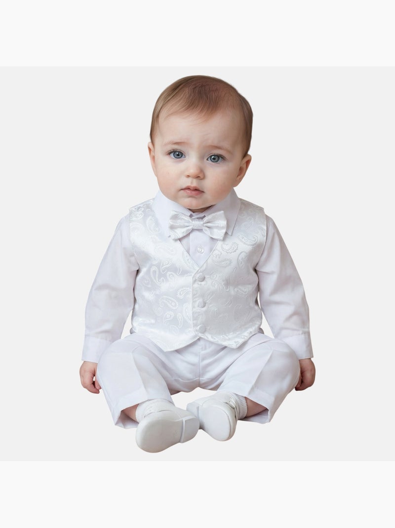 Tom Kids - Ensemble gar?on c?r?monie chemise manches courtes et short Blanc - Kiabi