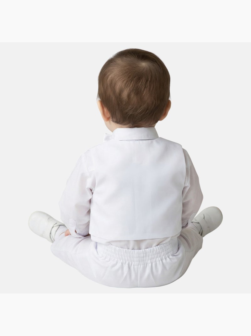 Tom Kids - Ensemble gar?on c?r?monie chemise manches courtes et short Blanc - Kiabi