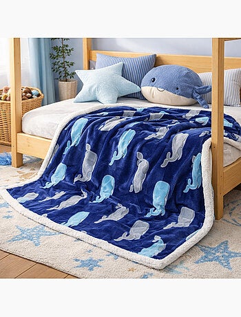 Tom Kids - Fleece deken walvis 70x100