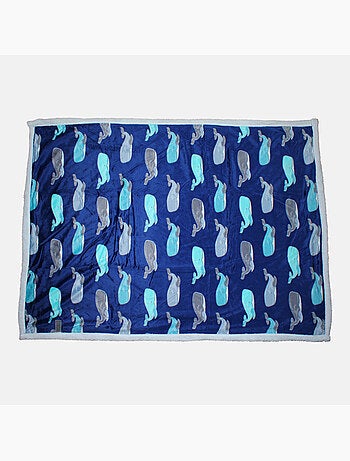 Tom Kids - Fleece deken walvis 70x100