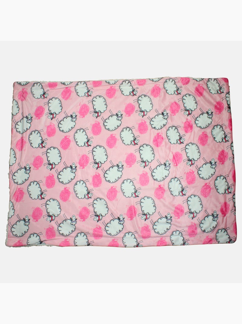 Tom Kids - Plaid b?b? ? motifs moutons et nuages Rose - Kiabi