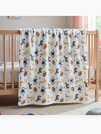 Tom Kids - Plaid bébé à imprimé animaux de la savane