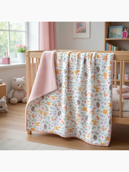 Tom Kids - Plaid doux à motifs animaux de la forêt - Kiabi Tom Kids - Plaid doux à motifs animaux de la forêt - Kiabi