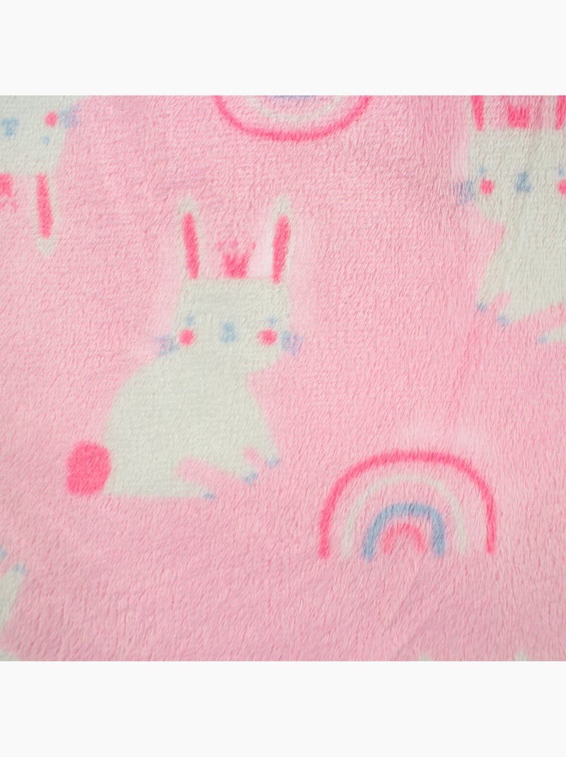 Tom Kids - Plaid doux pour fille avec doudou lapin Rose - Kiabi