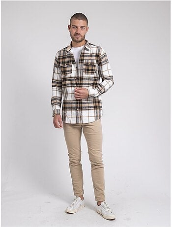 Tomarkus geruite overshirt met lange mouwen