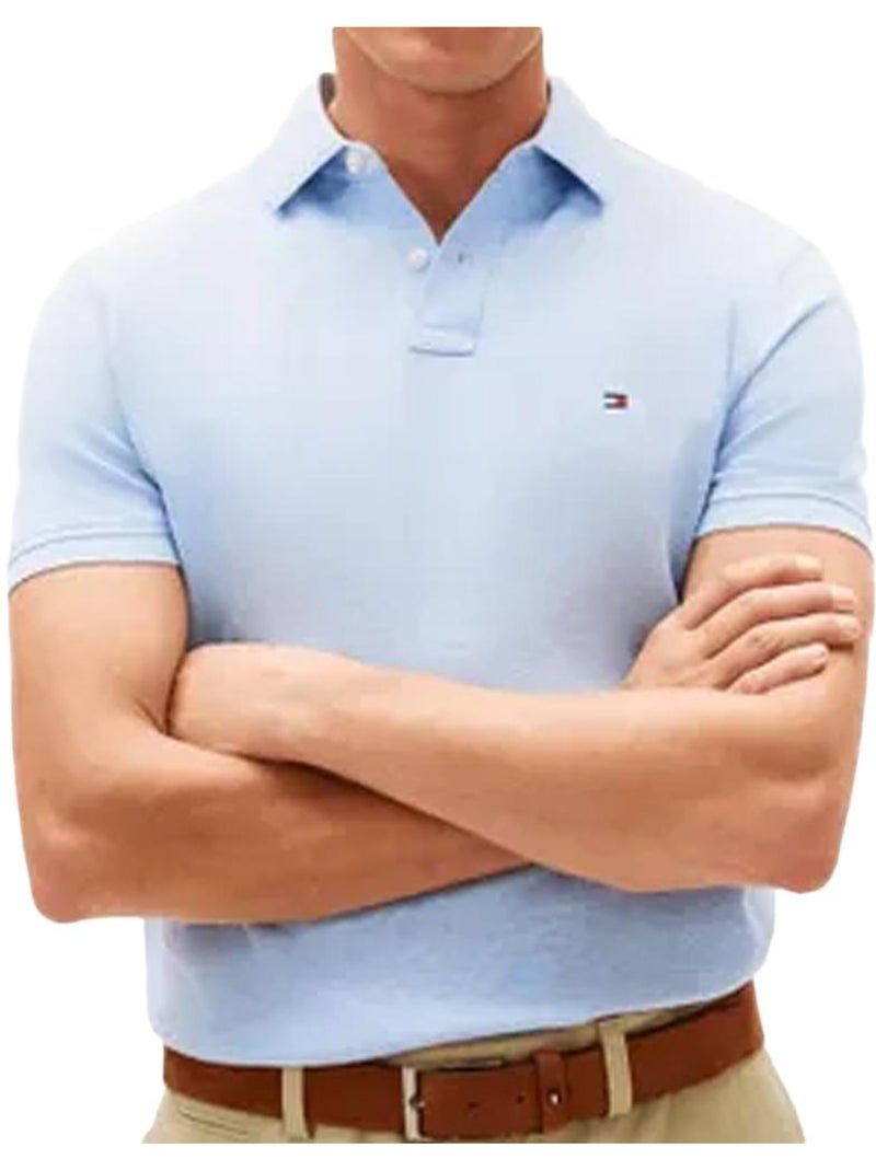 Tommy hilfiger 1985 regular fit polo heren - mid blauw Blauw - Kiabi