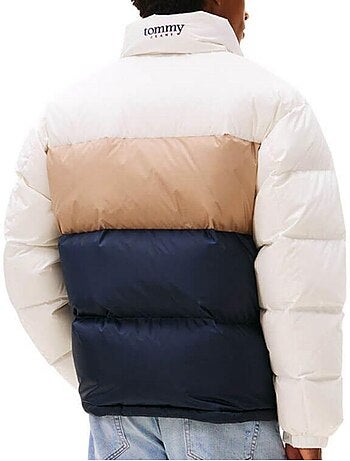 Tommy hilfiger alaska heren donsjack - wit/beige/marine
