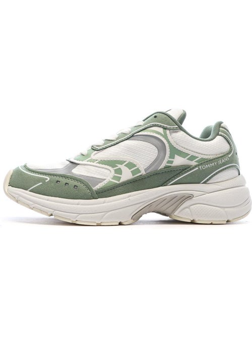 Tommy Hilfiger Archive 25 Dames Sneakers Wit/Groen - Kiabi Tommy Hilfiger Archive 25 Dames Sneakers Wit/Groen - Kiabi