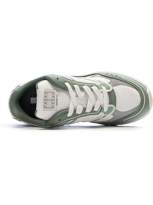Tommy Hilfiger Archive 25 Dames Sneakers Wit/Groen - Kiabi Tommy Hilfiger Archive 25 Dames Sneakers Wit/Groen - Kiabi