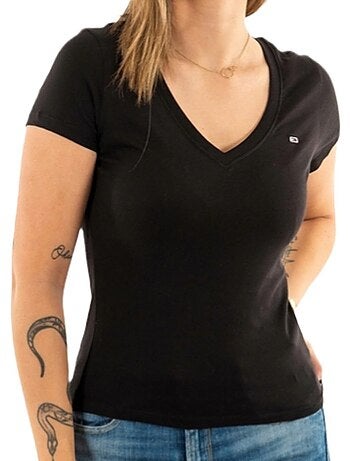 Tommy hilfiger aruba zwart t-shirt voor dames