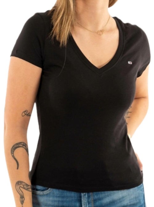 Tommy Hilfiger Aruba Zwart T-shirt voor Dames - Kiabi Tommy Hilfiger Aruba Zwart T-shirt voor Dames - Kiabi