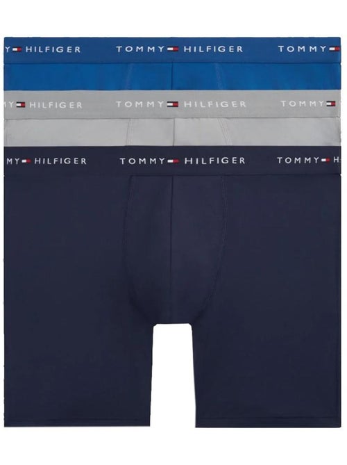 Tommy hilfiger boxershorts heren - 3-pack blauw/grijs/marine - Kiabi