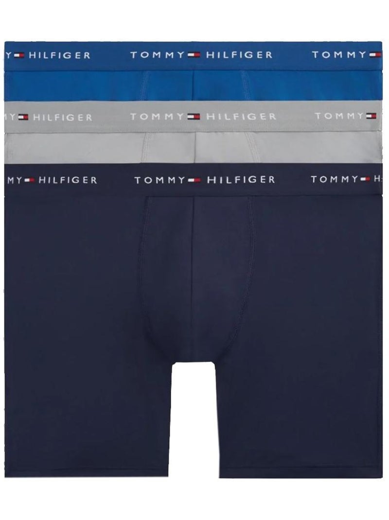 Tommy hilfiger boxershorts heren - 3-pack blauw/grijs/marine Blauw - Kiabi