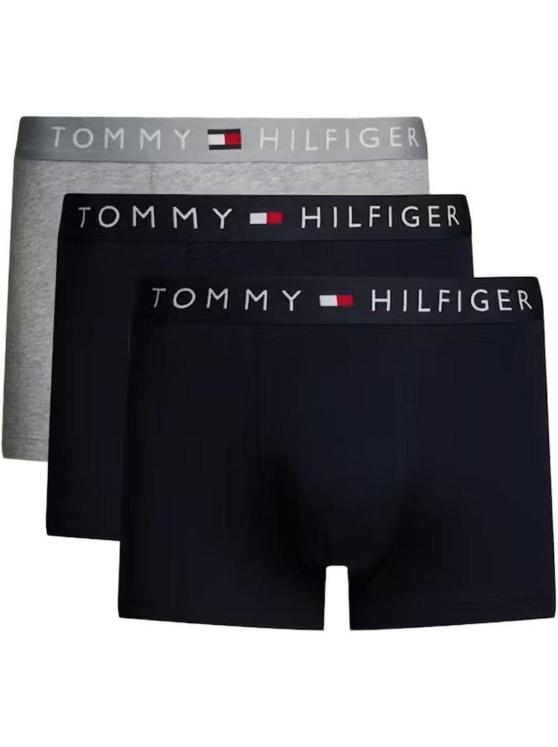 Tommy Hilfiger Boxershorts Heren - 3-Pack Zwart/Grijs Zwart - Kiabi