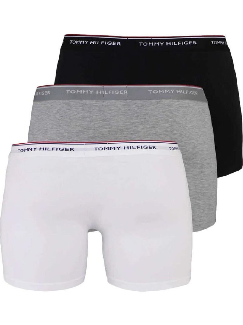 Tommy Hilfiger Boxershorts Heren - Zwart/Wit/Grijs (3-pack) Zilvergrijs - Kiabi