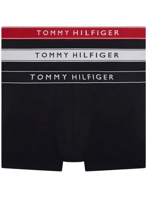 Tommy Hilfiger Boxershorts Heren Zwart/Rood - 3-pack Trunks - Kiabi