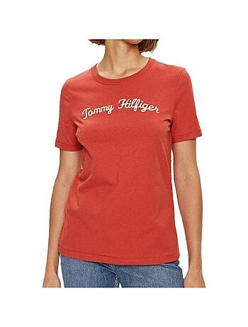 Tommy hilfiger breezy rood t-shirt voor dames