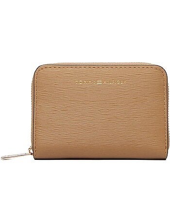 Tommy hilfiger th modern compacte beige dames portemonnee