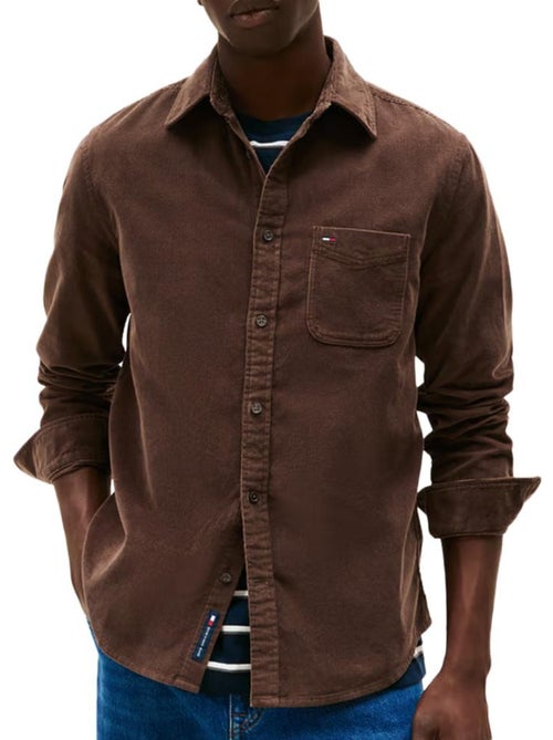 Tommy Hilfiger Corduroy Overhemd voor Heren - Bruin - Kiabi Tommy Hilfiger Corduroy Overhemd voor Heren - Bruin - Kiabi