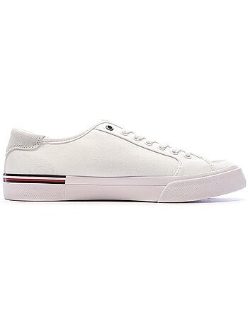 Tommy hilfiger core corporate vulc witte heren sneakers