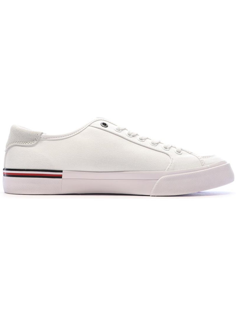 Tommy Hilfiger Core Corporate Vulc Witte Heren Sneakers Wit - Kiabi