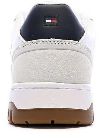 Tommy hilfiger core leren heren sneakers wit/marine