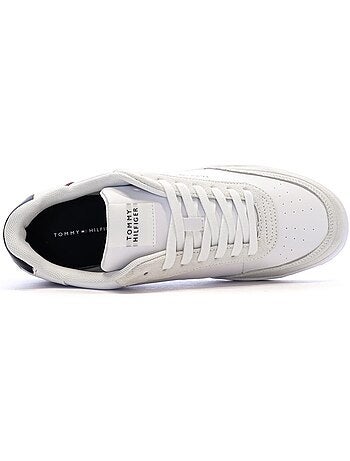 Tommy hilfiger core leren heren sneakers wit/marine