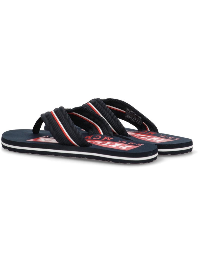 Tommy Hilfiger Corporate Zwarte Heren Slippers Zwart - Kiabi