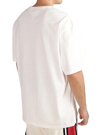 Tommy hilfiger crest varsity t-shirt voor heren - wit