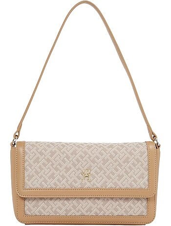 Tommy hilfiger crossover schoudertas beige/camel dames