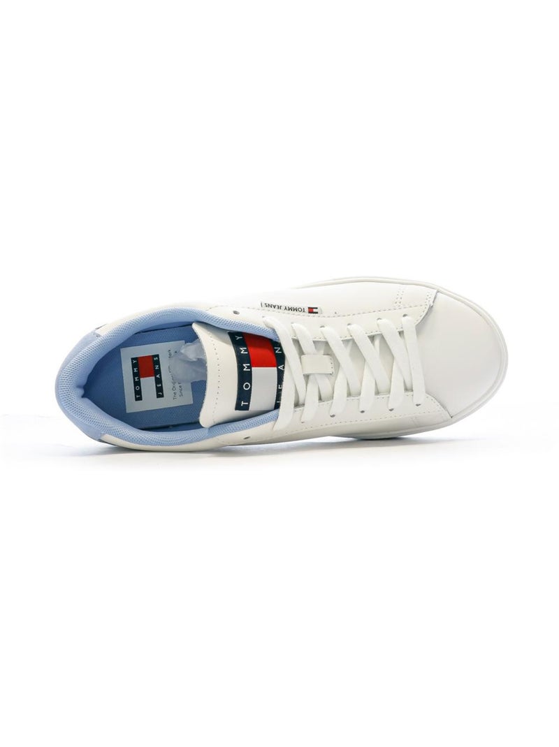 Tommy Hilfiger Cupsole Sneakers Dames Wit/Blauw Blauw - Kiabi