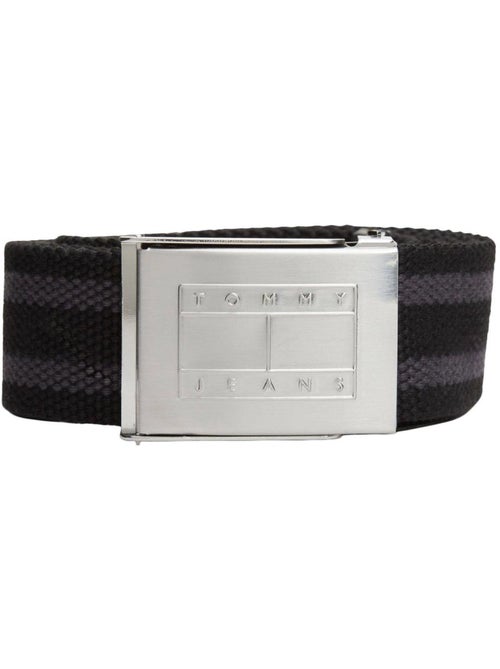 Tommy Hilfiger Daily Stripes Herenriem Zwart/Grijs - Kiabi Tommy Hilfiger Daily Stripes Herenriem Zwart/Grijs - Kiabi
