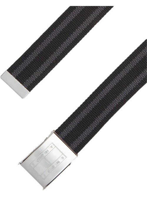 Tommy Hilfiger Daily Stripes Herenriem Zwart/Grijs - Kiabi Tommy Hilfiger Daily Stripes Herenriem Zwart/Grijs - Kiabi
