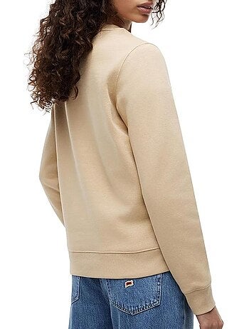 Tommy hilfiger dames beige sweatshirt met vlaglogo
