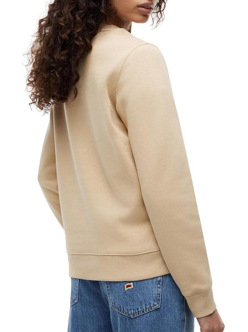 Tommy Hilfiger Dames Beige Sweatshirt met Vlaglogo Beige - Kiabi