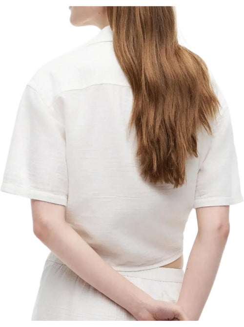 Tommy hilfiger dames blouse wit getextureerd - Kiabi