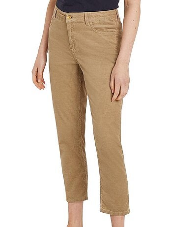 Tommy hilfiger dames corduroy spijkerbroek beige