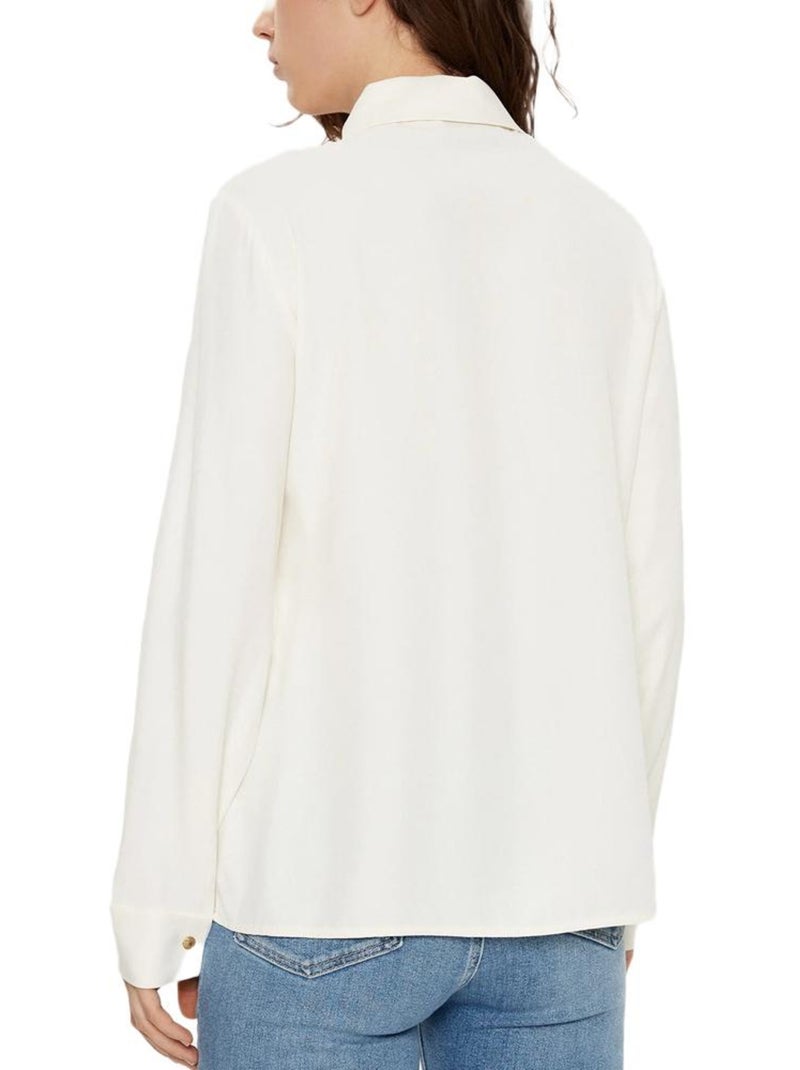 Tommy Hilfiger Dames Ecru Blouse Regular Fit Zachte Viscose Ecru - Kiabi