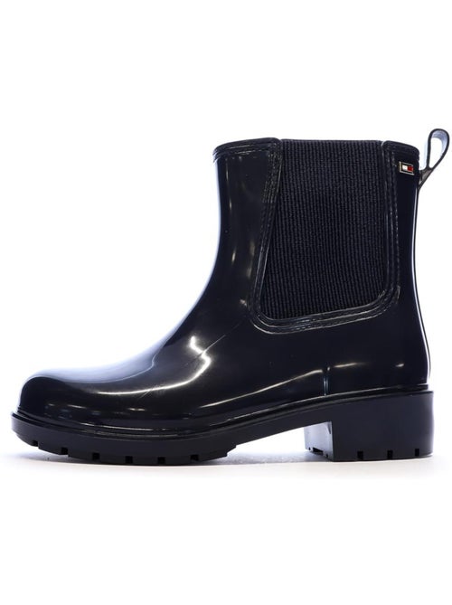Tommy Hilfiger Dames Enkellaarsjes Marineblauw met Vlagdetail - Kiabi Tommy Hilfiger Dames Enkellaarsjes Marineblauw met Vlagdetail - Kiabi