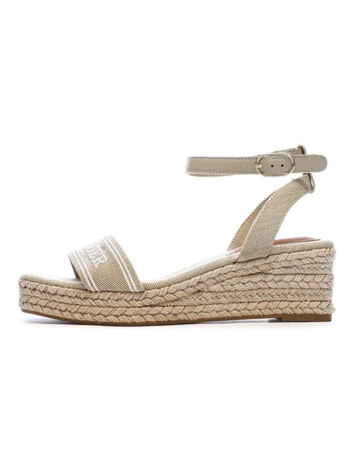 Tommy Hilfiger Dames Espadrille Sandalen Beige - Kiabi Tommy Hilfiger Dames Espadrille Sandalen Beige - Kiabi